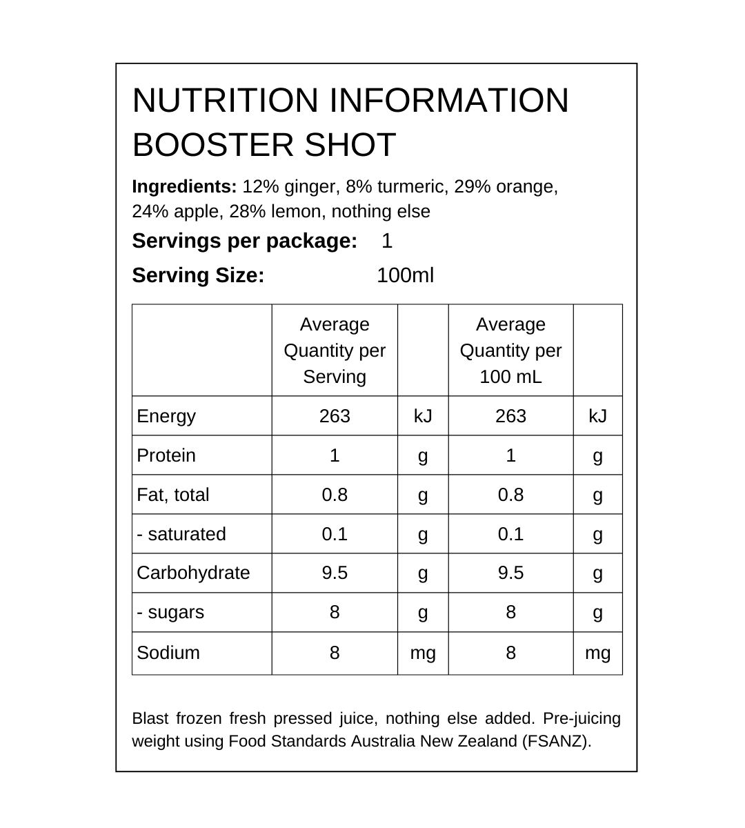 5x Booster Shots (100ml each) Pack Add On
